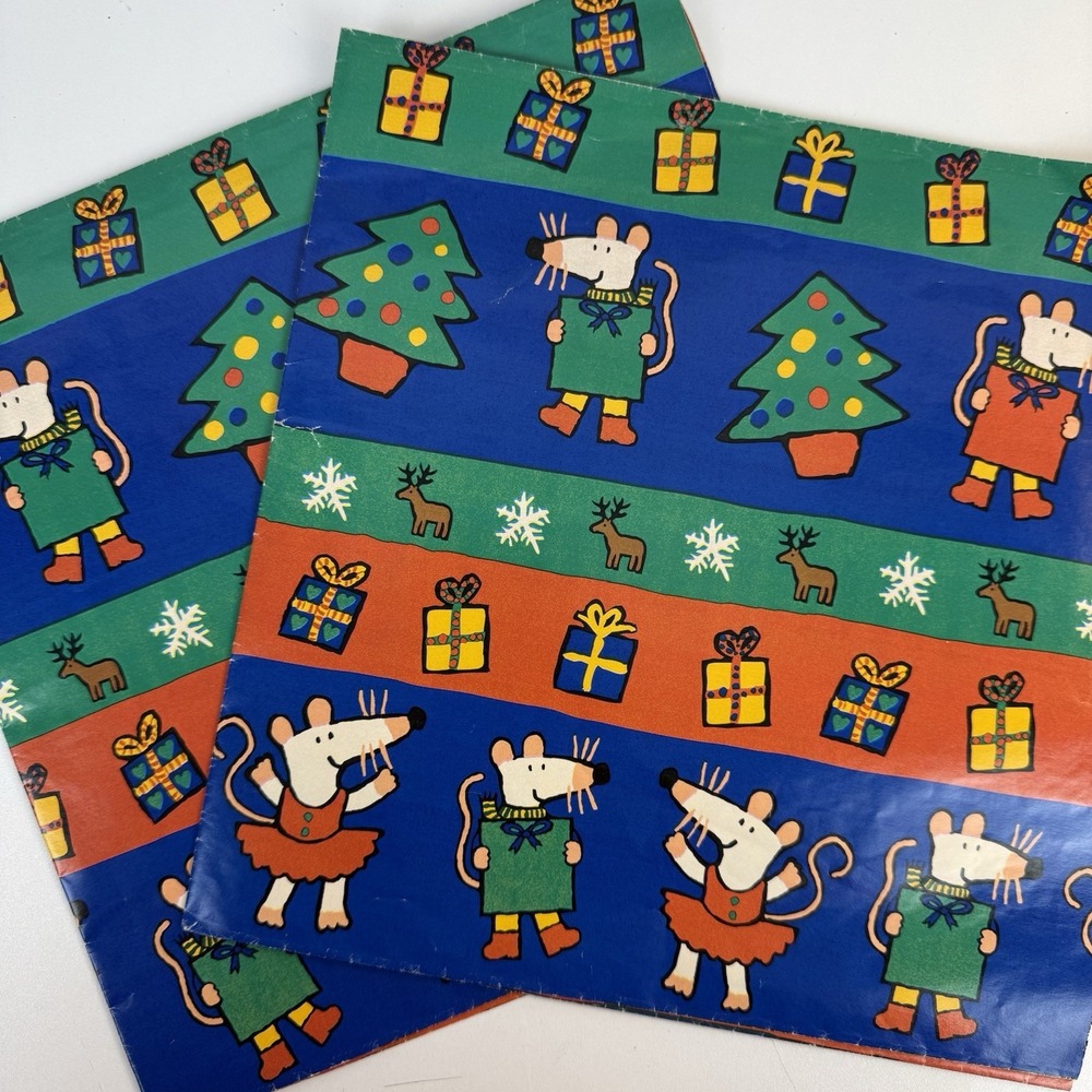Maisy Mouse Christmas gift wrap Vintage 1998